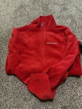 Columbia Women's Red Fleece Zip-Up Jacket